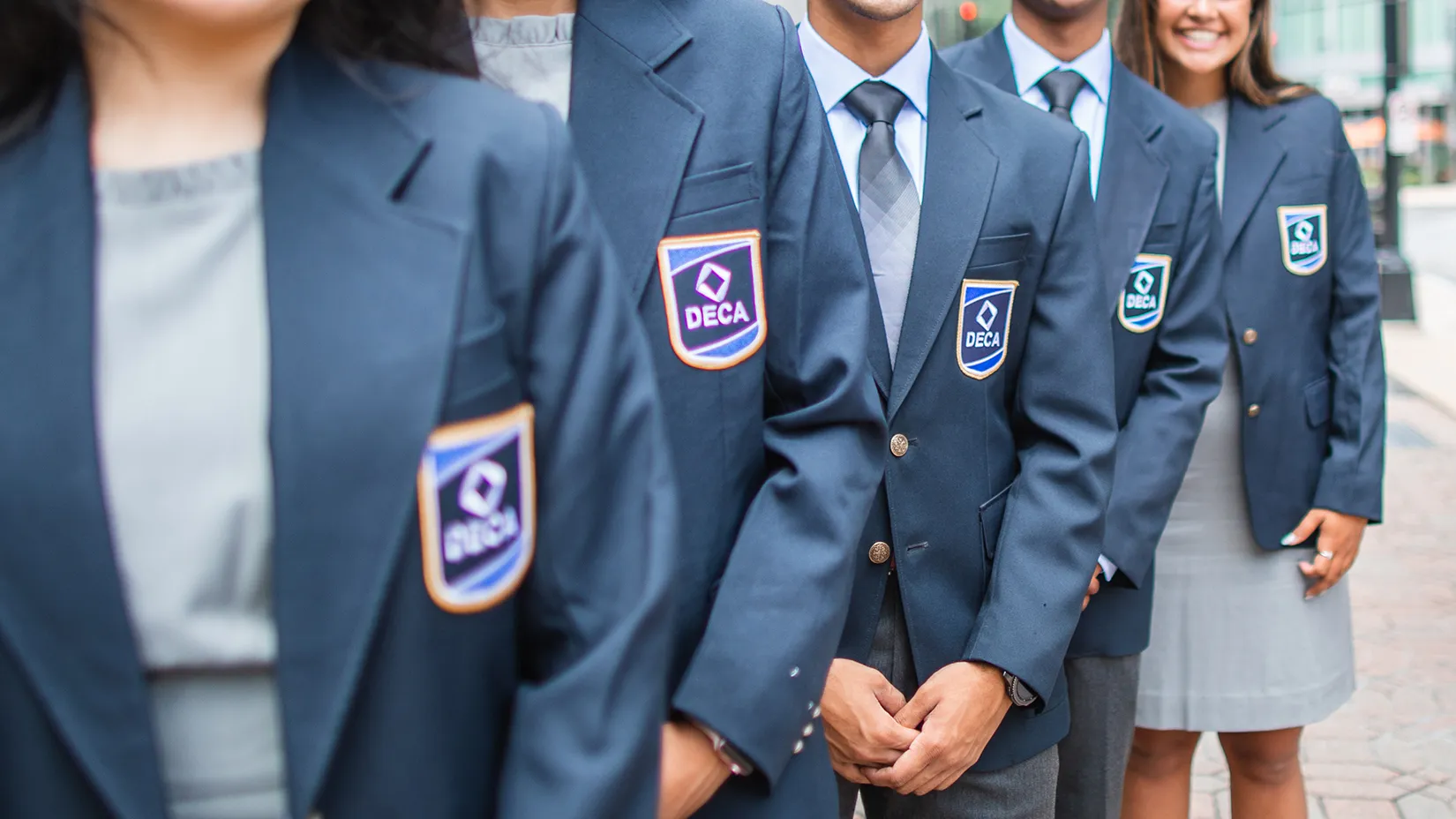 PA DECA officers in their state-association blazers